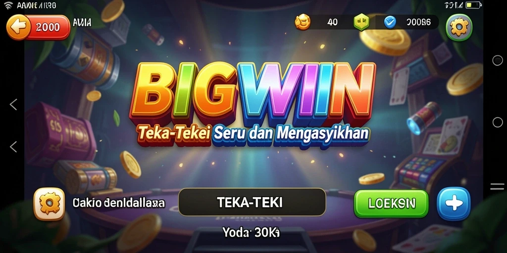 Antarmuka permainan BIGWIN yang menarik dan menantang.