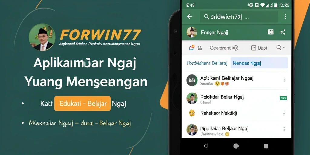 Antarmuka aplikasi FORWIN77 untuk belajar ngaji yang interaktif.