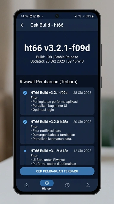 Riwayat Versi ht66 untuk Pengguna Android